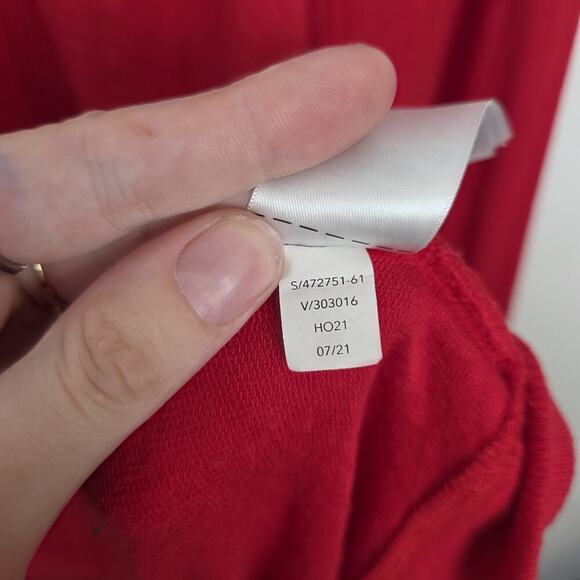 Athleta Red Soft Long Sleeve Fitness Athleisure Pullover Shirt Size XL - Picture 5 of 7